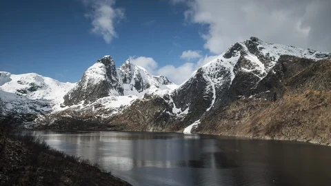 Fjord on Lofoten Stock Footage 86429828