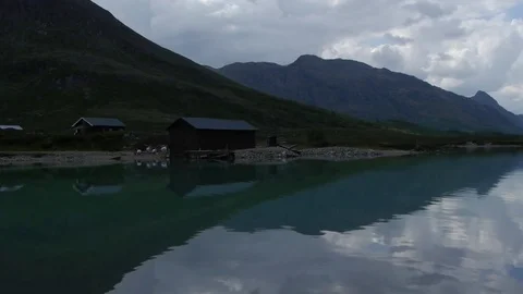 Fjord with mountain reflections, in Norway 스톡 동영상 71281990