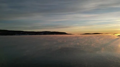 Fjord sun Stock Footage 303623242