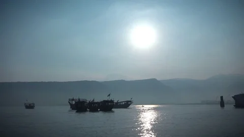 Fjords of Khasab, Oman Stock Footage 71457232