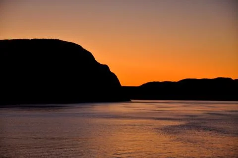 Fjords Sunset Foto stock