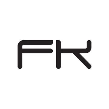 Fk initial letter vector logo icon Illustrazione stock