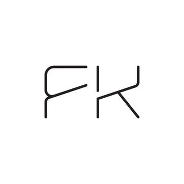 Fk initial letter vector logo icon Stock-Illustration