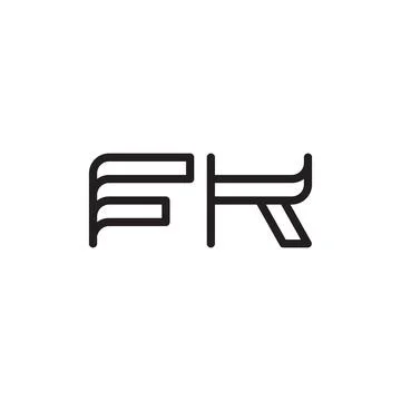 Fk initial letter vector logo icon Stock Illustration