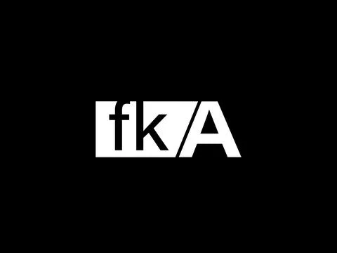 FKA Logo and Graphics design vector art, Icons isolated on black background Stock Illustration