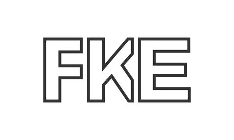 FKE logo design template with strong and modern bold text. Initial based ve.. Stock Illustration