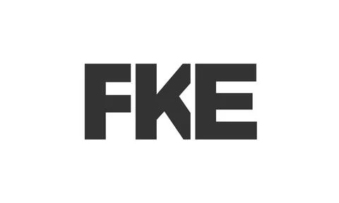 FKE logo design template with strong and modern bold text. Initial based ve.. Stock Illustration