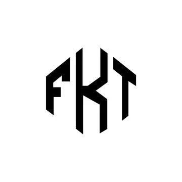 FKT letter logo design with polygon shape. FKT polygon and cube shape logo .. Stock Illustration