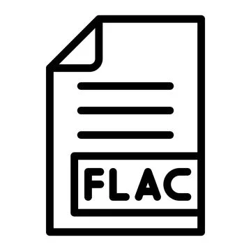FLAC Vector Icon Design Illustration Stock Illustration