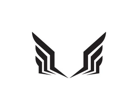 Flacon wing template icons vector  design Stock Illustration