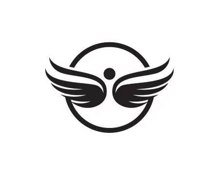 Flacon wing template icons vector  design Illustrazione stock