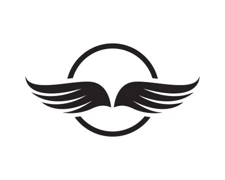 Flacon wing template icons vector  design Illustrazione stock