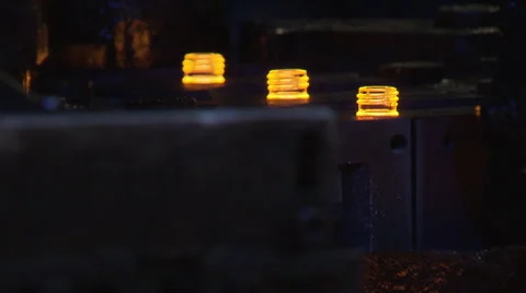 Flacons are put into mould in foundry Stock Footage 57451431