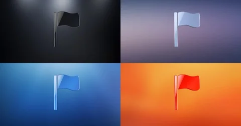 Flag 3d Icon Stock Footage 69807259