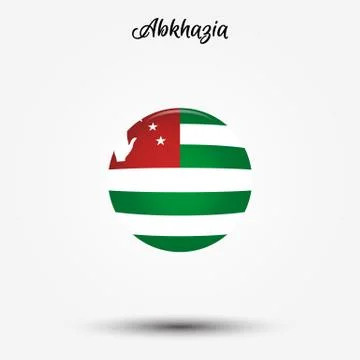 Flag of Abkhazia icon Stock Illustration