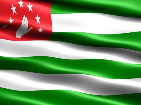 Flag of Abkhazia Stock Illustration