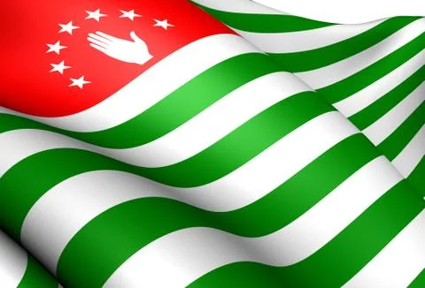 Flag of abkhazia Stock Illustration