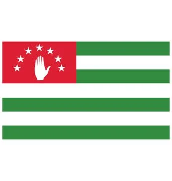 Flag of abkhazia Stock Illustration
