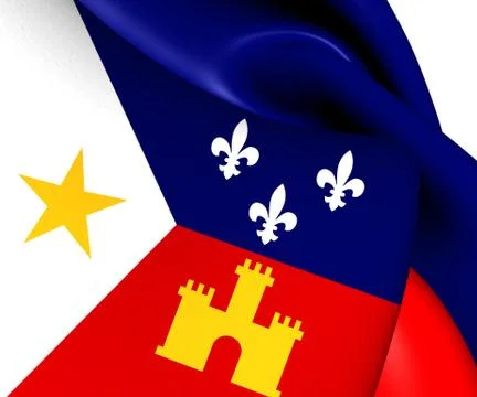 Flag of acadiana Stock Illustration