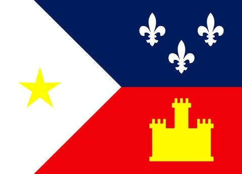 Flag of Acadiana Illustrazione stock