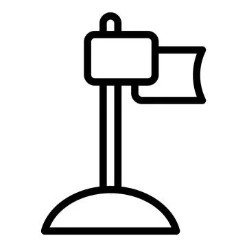 Flag achievement icon outline vector. Peak success Stock-Illustration
