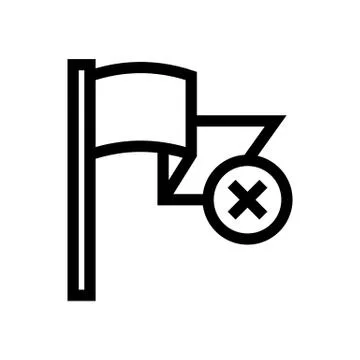 Flag, Action Center, Notification Problem Icon 스톡 일러스트