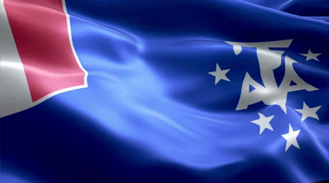 Flag Adelie Land Vídeos de archivo 47709384