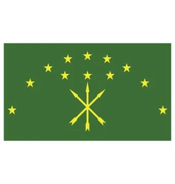 Flag of adygea Stock Illustration