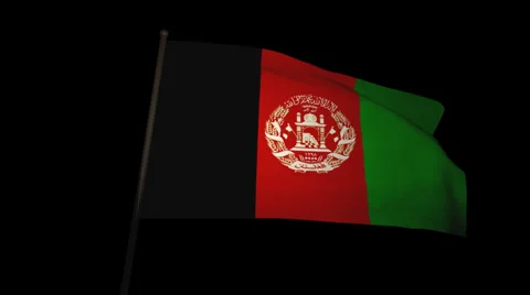 Flag Afghanistan 01 Stock Footage 30600346