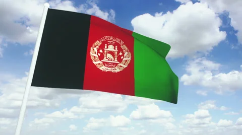 Flag Afghanistan 02 Stock Footage 30601504