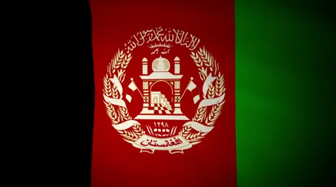 Flag Afghanistan 04 Stock Footage 30614460