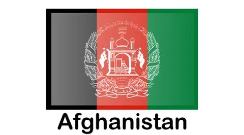 Flag of Afghanistan. Accurate dimensions, elements proportions and colors. Stock Illustration