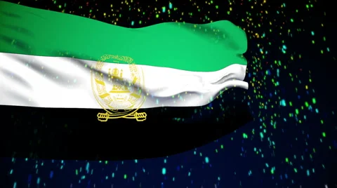 Flag of Afghanistan Stock Footage 1052194