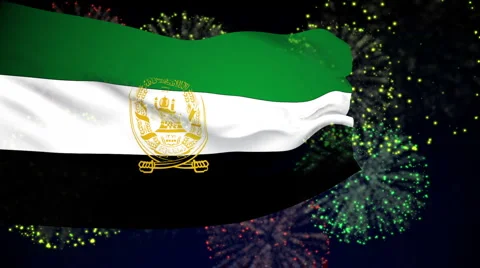 Flag of Afghanistan Stock Footage 1052199
