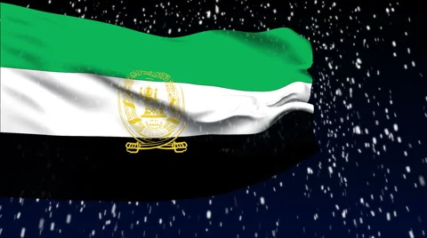 Flag of Afghanistan Stock Footage 1052310