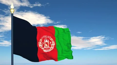 Flag Of Afghanistan Stock Footage 10687442