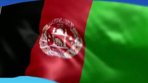 Flag of Afghanistan Stock Footage 11012137
