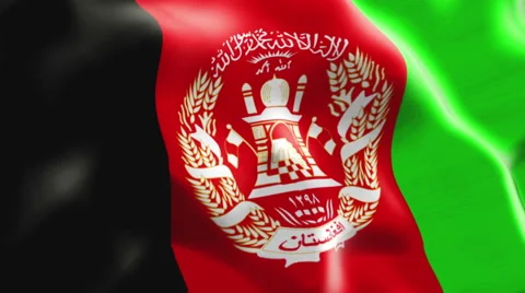 Flag of Afghanistan Stock Footage 47074389