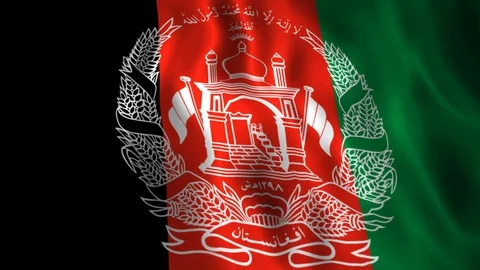 Flag Afghanistan Stock Footage 128176283