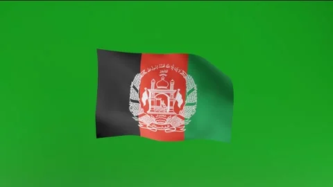 Flag of Afghanistan Stock Footage 162025866