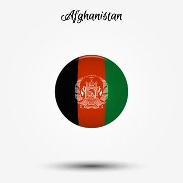 Flag of Afghanistan icon Stock Illustration