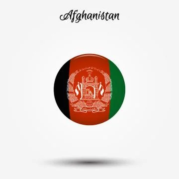 Flag of Afghanistan icon Illustrazione stock