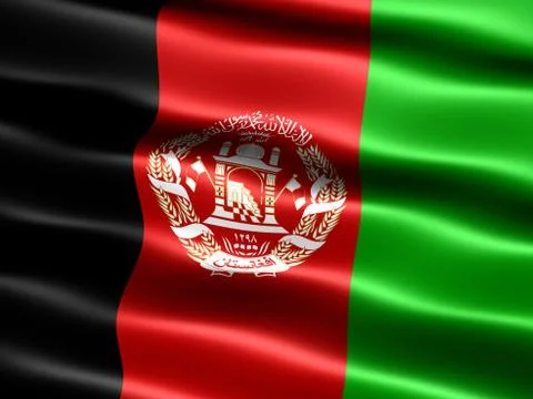 Flag of Afghanistan Stock Illustration