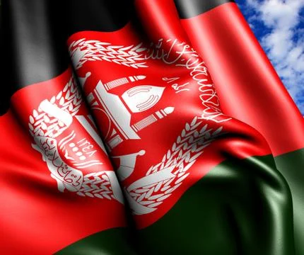 Flag of afghanistan Stock Illustration