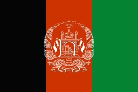 Flag of Afghanistan Stock Illustration