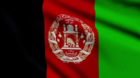 Flag of Afghanistan looping Video stock 26638111