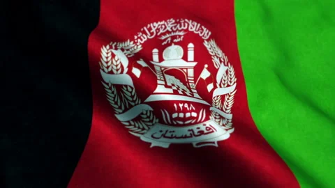 Flag Of Afghanistan - seamless loop Stock Footage 206142810