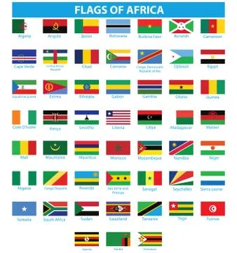 Flag of africa Stock Illustration