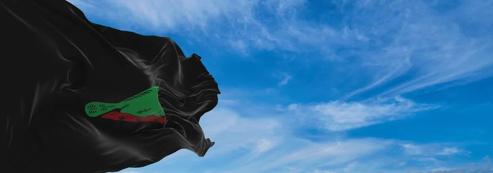 Flag of African Americans of Oregon  state, untied states of America at cloud Stock Illustration