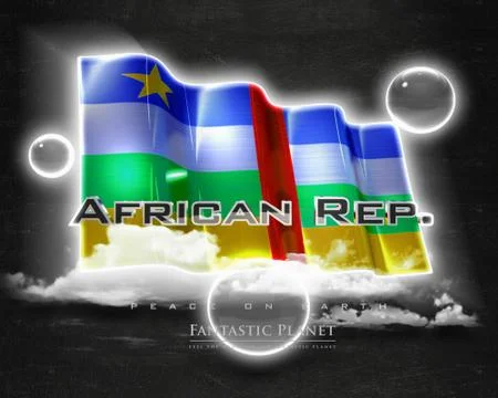 Flag African Rep quality designer flag イラスト素材